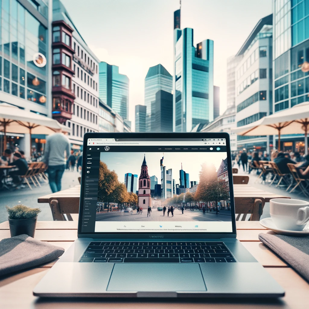 wordpress webseite mit laptop in frankfurt am main Freßgass, hessen