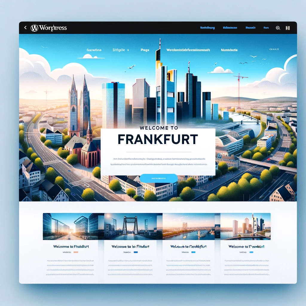 wordpress Webseite mit laptop in frankfurt für blogger